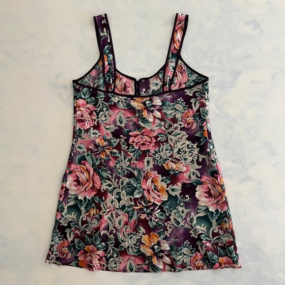 Expressions California Dynasty Colorful Floral Slip Dress - Picture 2 of 6